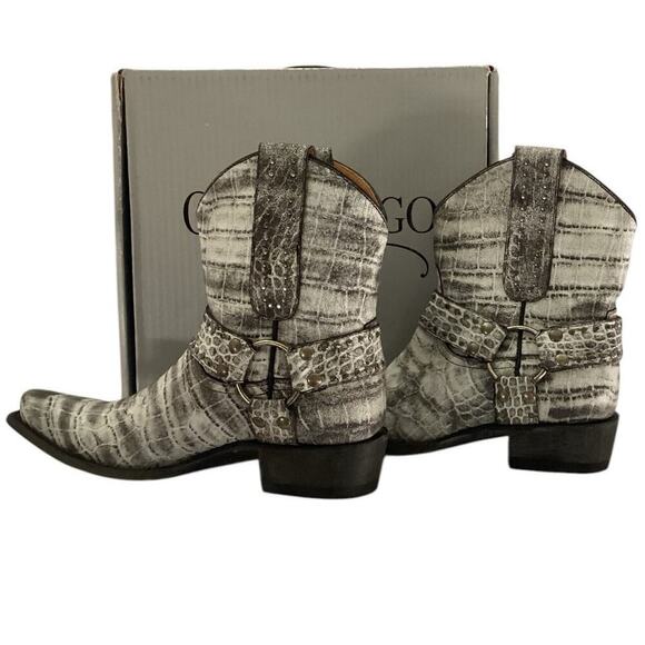 Old Gringo Aria Plain Harbor Grey Harness Snip Toe Western Cowgirl Boot 7.5 B - Picture 6 of 14